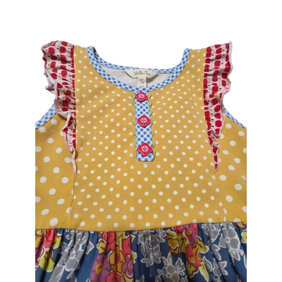 Matilda Jane Around the Globe Dress The Adventure Begins Girls Size 8 Apple G8.1 - Picture 7 of 8